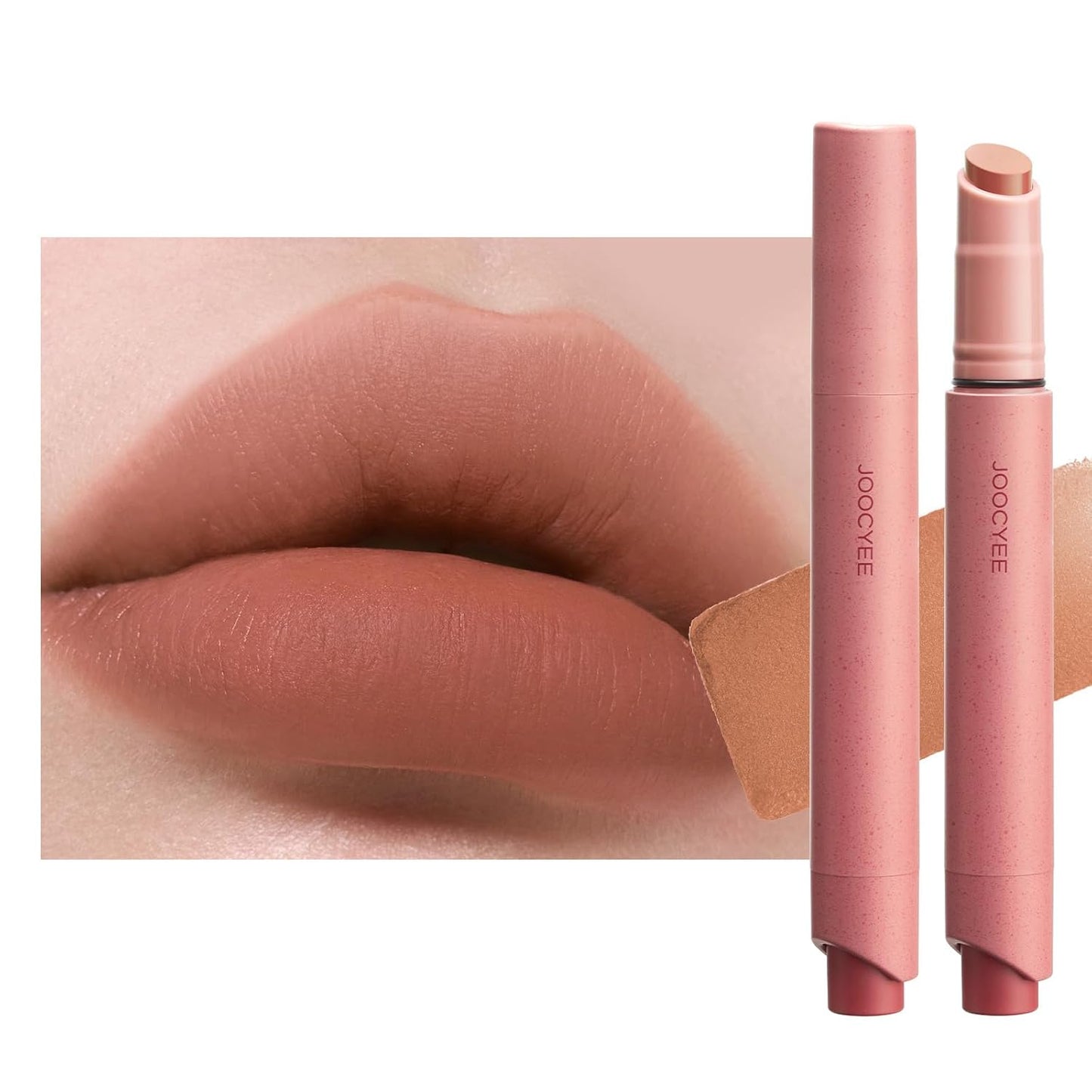 Velvet Rouge Matte Lipstick Pencil - Lightweight, Waterproof, High Pigment Lip Color | Buildable Coverage in Nude