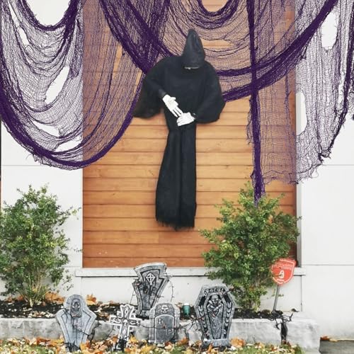 316x80 Inch Purple Halloween Creepy Cloth for Spooky Decor