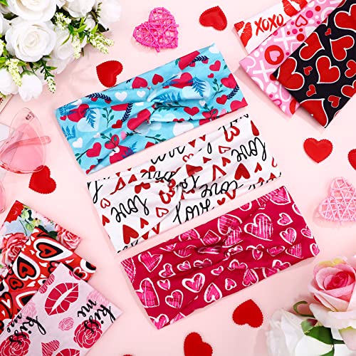 Giegxin Heart Headbands - 10 Pcs Valentine's Day Hair Accessories