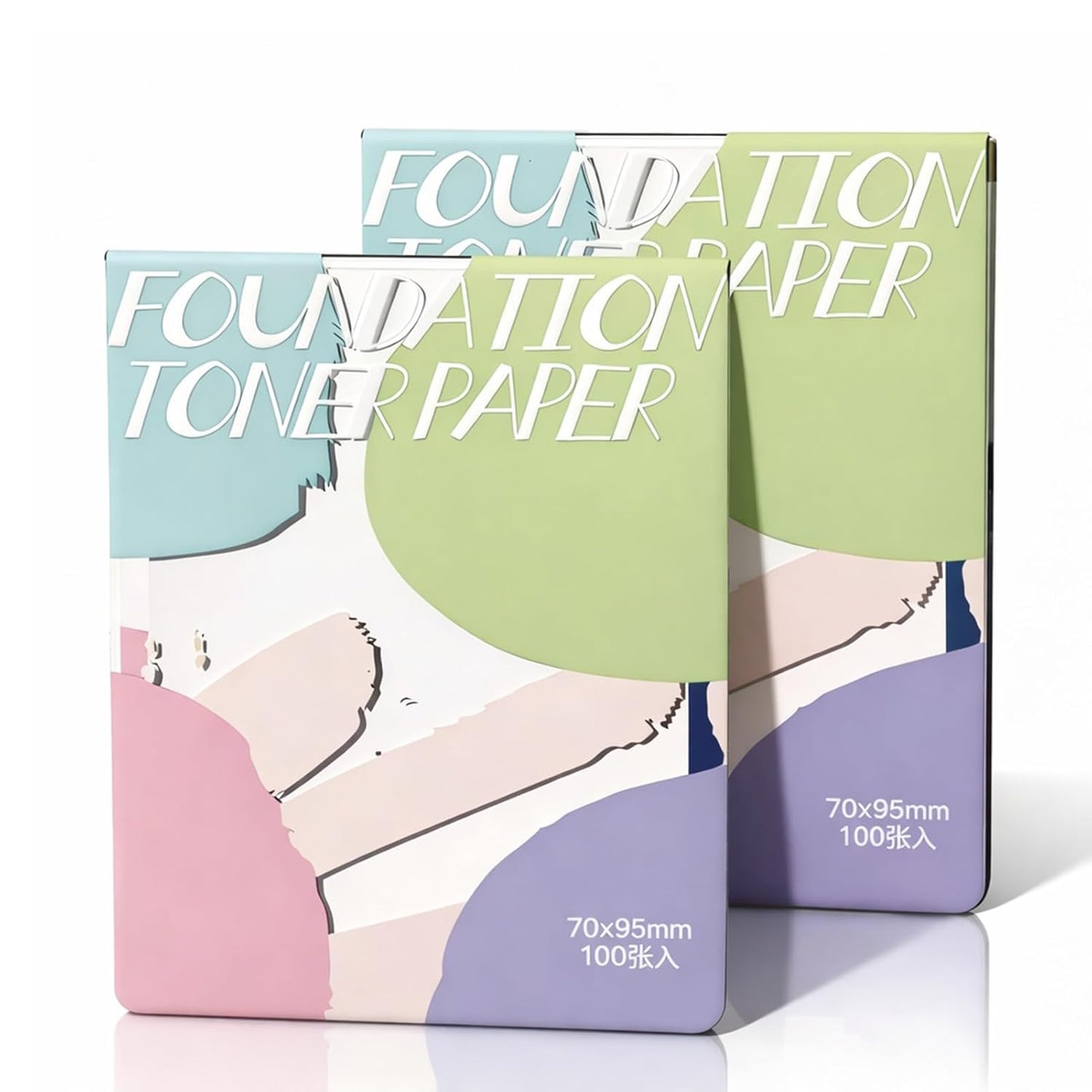 Makeup Mixing Palette Papers - 200 Disposable Sheets with Mixing Sticks | Ideal for Foundation, Concealer & Eyeshadow Blending