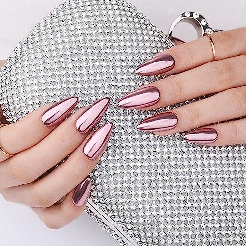 Chrome Nail Powder Palette - 6 Metallic Colors for Nail Art
