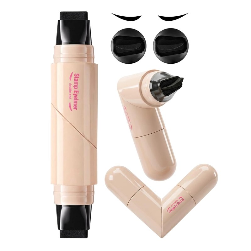 Winged Eyeliner Stamp Pen - Dual-Ended Cat Eye Makeup Tool | Quick-Dry, Long-Lasting, Smudge-Proof, Black