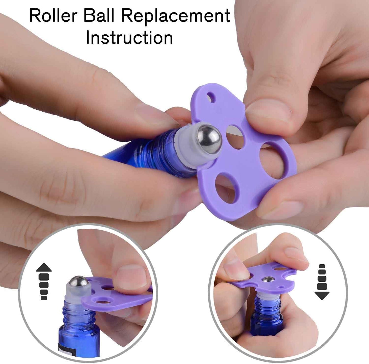Essential Oil Roller Bottles Set of 24 | 10 ml Refillable Rainbow Glass with Stainless Steel Balls - Leak-Proof Travel Perfume Containers