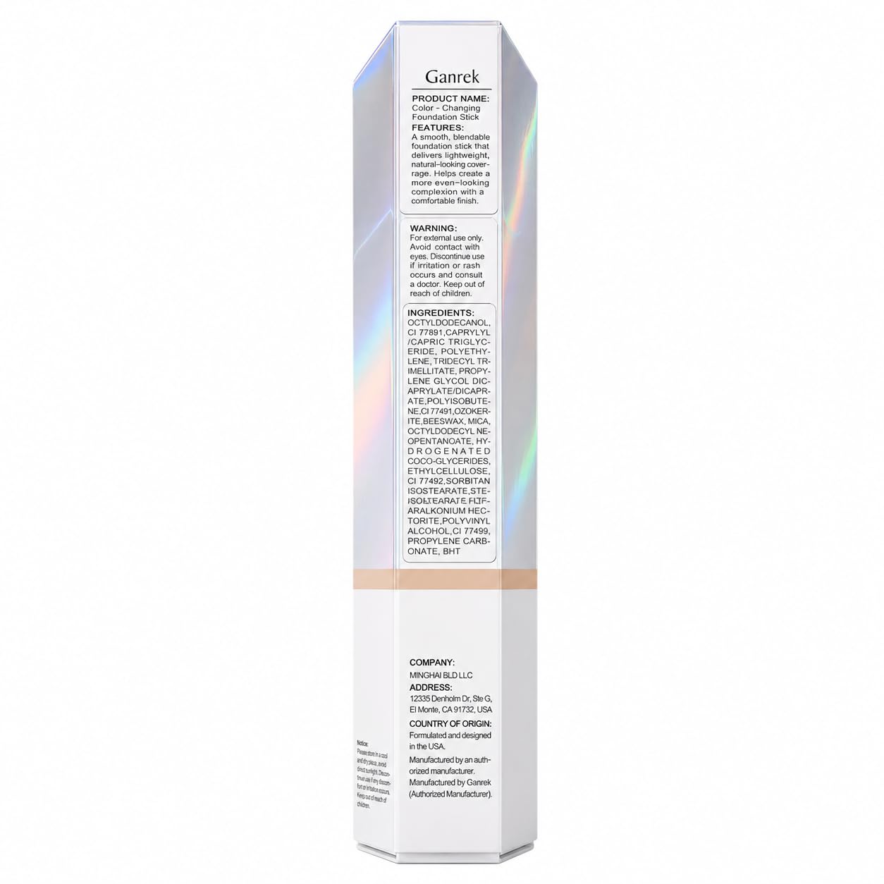 Color Changing Foundation Stick with Volufiline & Collagen – Blanc Cover Cream Stick – Korean Concealer Foundation Sticks for Dewy Skin– Makeup Foundations Sticks with Detachable Brush (White)