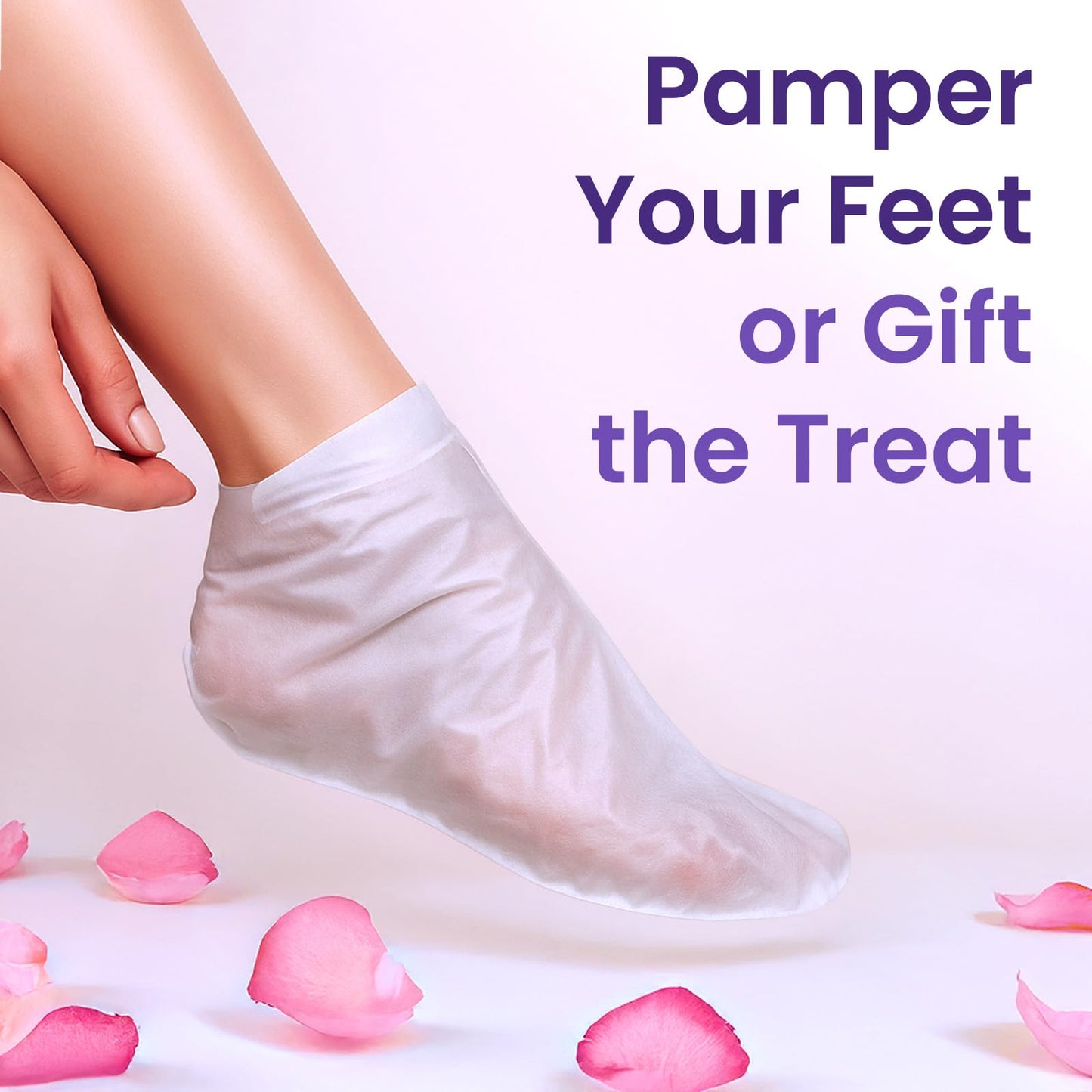 BLOOMORA Foot Peeling Mask (6 pairs) Exfoliating Foot Mask for Dry Cracked Feet with Lavender & Shea Butter, Dead Skin & Callus Remover for Feet, Exfoliating Socks for Women & Men, One Size Fits Most