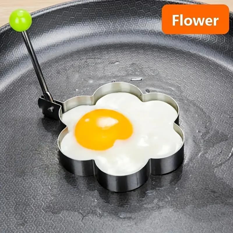 Stainless Steel Egg Rings - 4 Pack for Perfectly Shaped Eggs | Non-Stick Cooking Tool