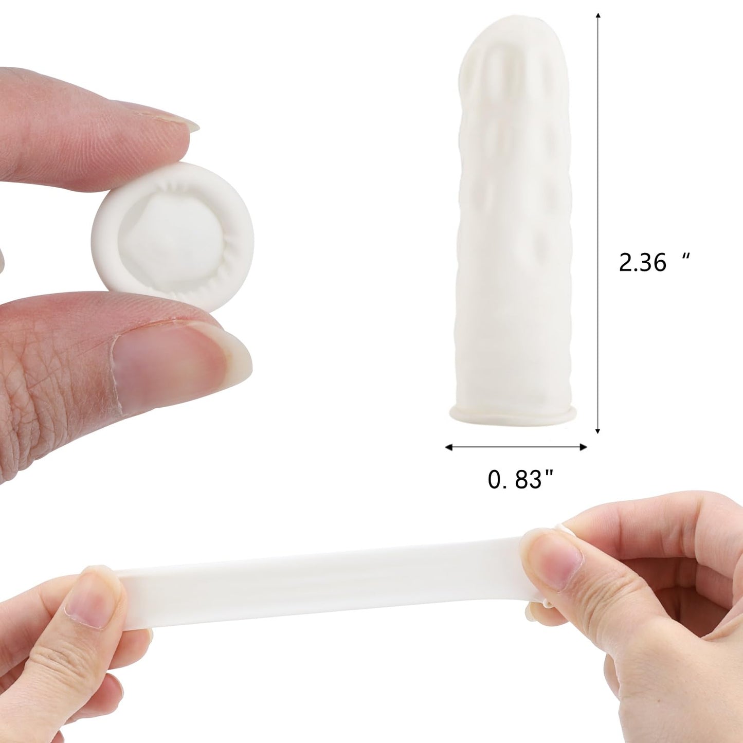BTYMS 400 Count Latex Finger Cots Medium Fingertip Gloves Disposable Finger Rubber Tips Protector Anti-Static