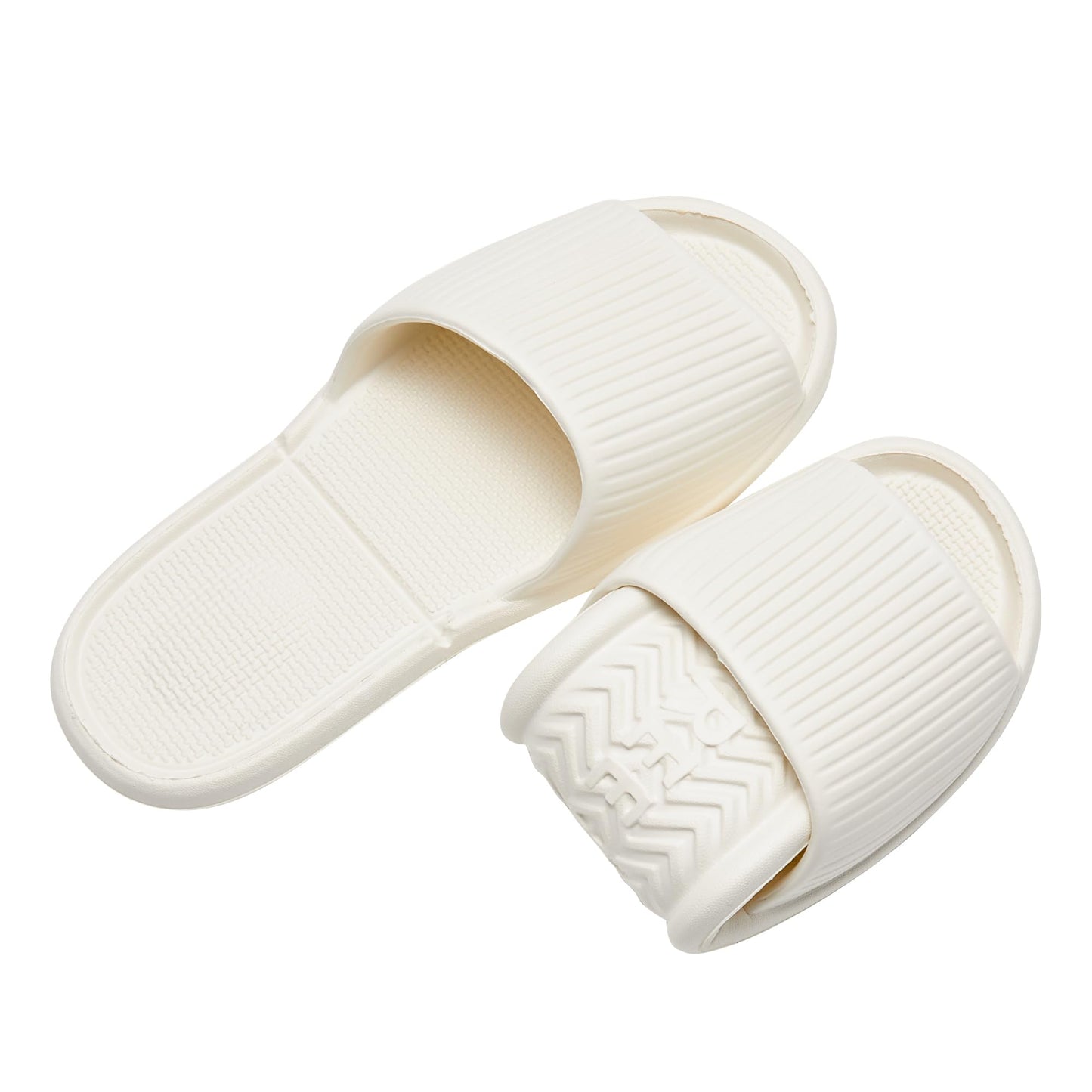 LUNASCULP Shower Shoes Travel Foldable Portable Non Slip Slippers for Hotel Guests Swimming Spa Unisex Men Women Lightweight EVA Bathroom Slides Quick Drying Water Resistant Footwear