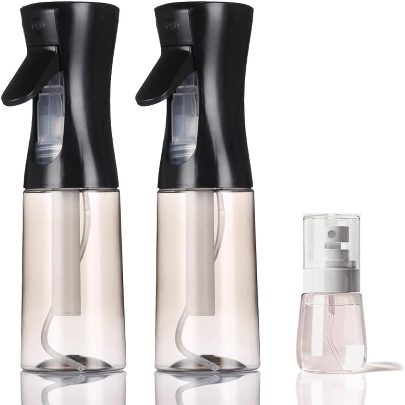 Continuous Spray Bottles - 3 Pack Fine Mist Water Sprayers for Hair, Plants & Cleaning | 6.8 OZ & 1 OZ Sizes - Pink