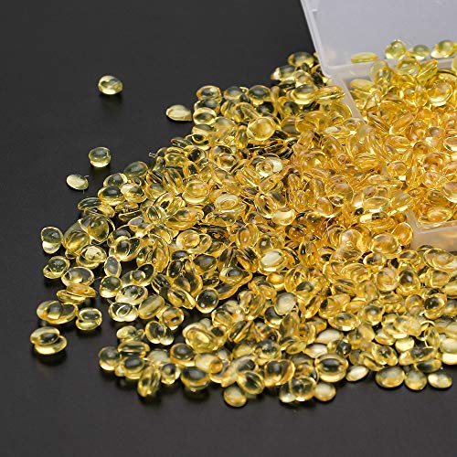 LEEONS 100g Keratin Glue for Hair Extensions - 1000pcs Fusion Bonding Beads Yellow Pack