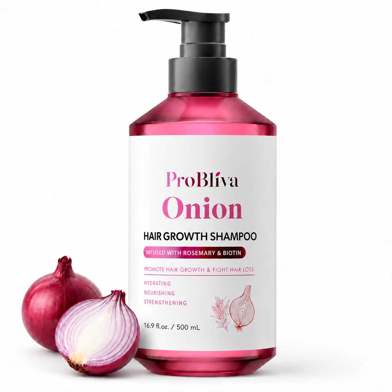 Onion Shampoo for Hair Growth - Biotin & Rosemary Formula for Thinning Hair | Healthier, Thicker Hair for Men & Women