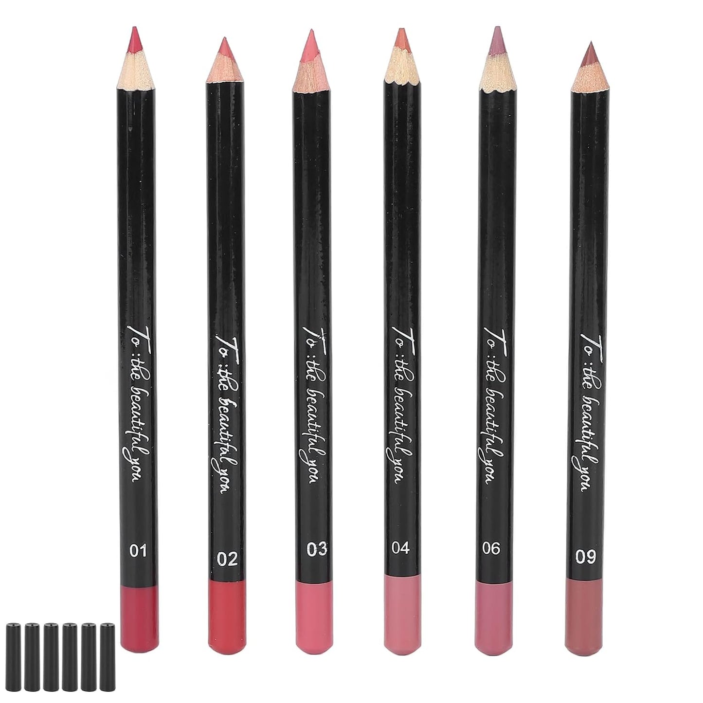 ANGGREK Lip Liner Set - 6 Matte Long-Lasting Pigmented Pencils | Professional Quality Makeup
