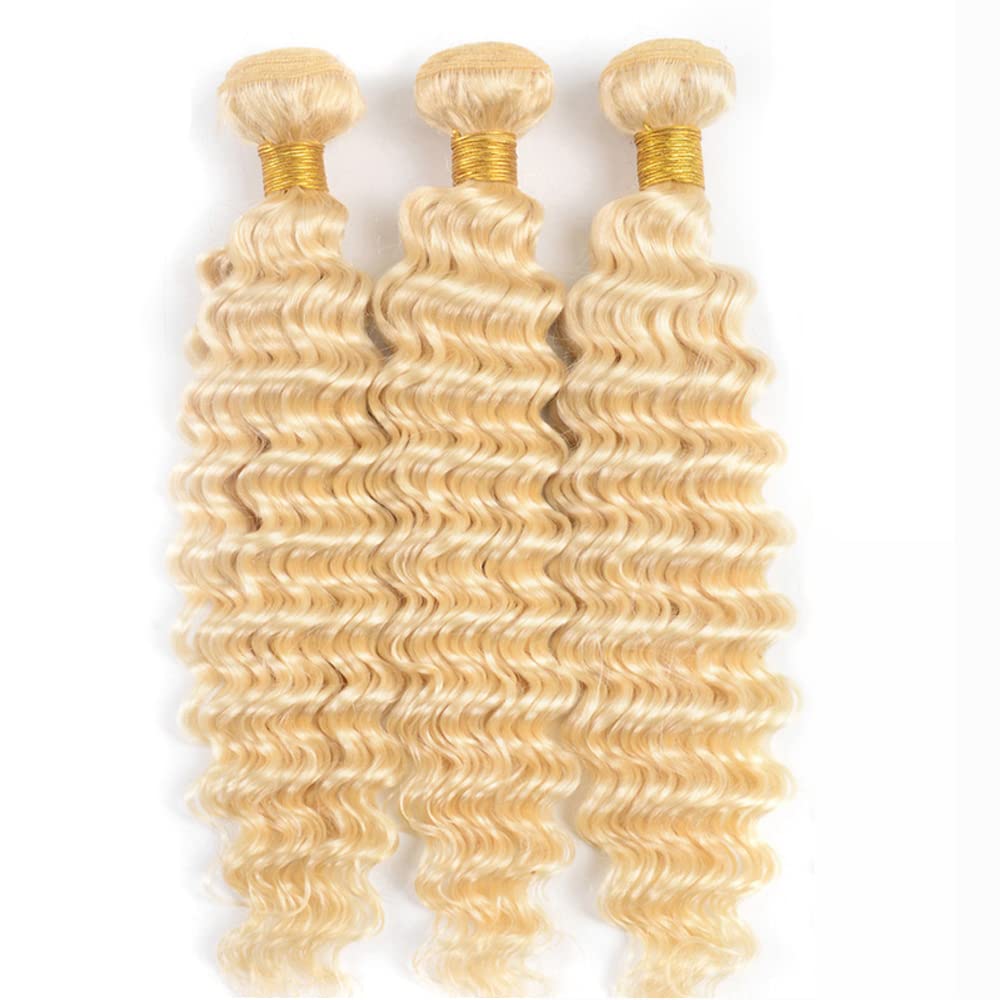 Blonde Bundles #613 Kinky Curly Bundle 26 28 30 Inch Unprocessed Virgin Soft and Silky #613 Blonde Bundle Hair Extensions