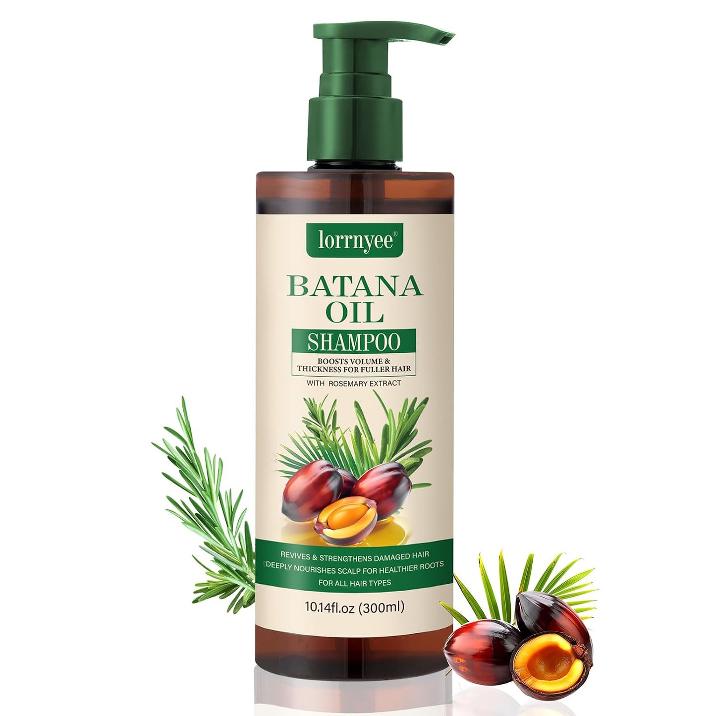 Batana Oil Shampoo for Hair Growth | Organic Rosemary & Biotin Formula - Thicken Thinning Hair for Men & Women | 10.1oz