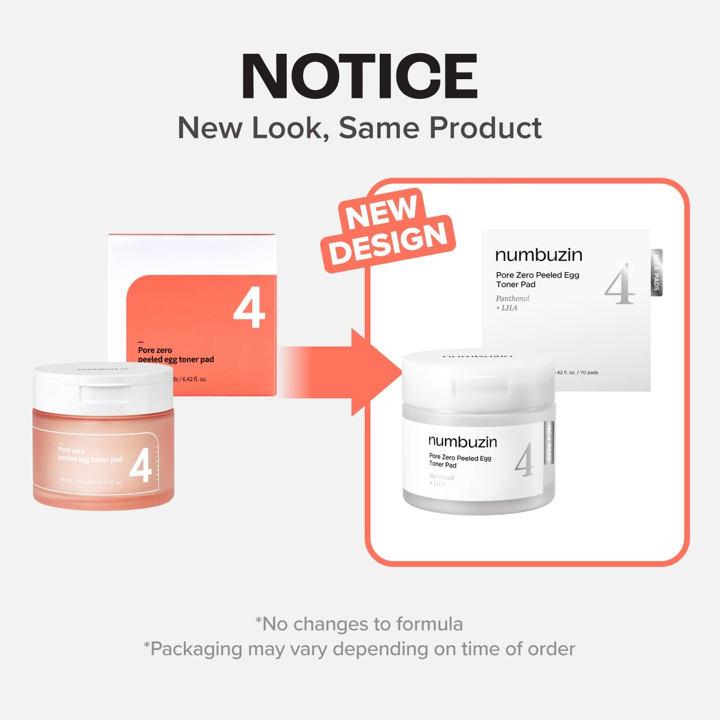 Numbuzin No.4 Toner Pads - Pore Zero Exfoliating Toner Pads with PHA & LHA | Korean Skincare | 70 Pads