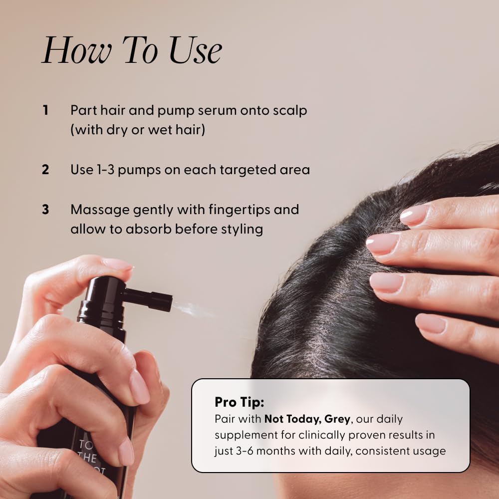 Arey Hair Serum & Scalp Brush Set - Targeted Scalp Care for Volume, Pigment & Health | Vegan & Oil-Free
