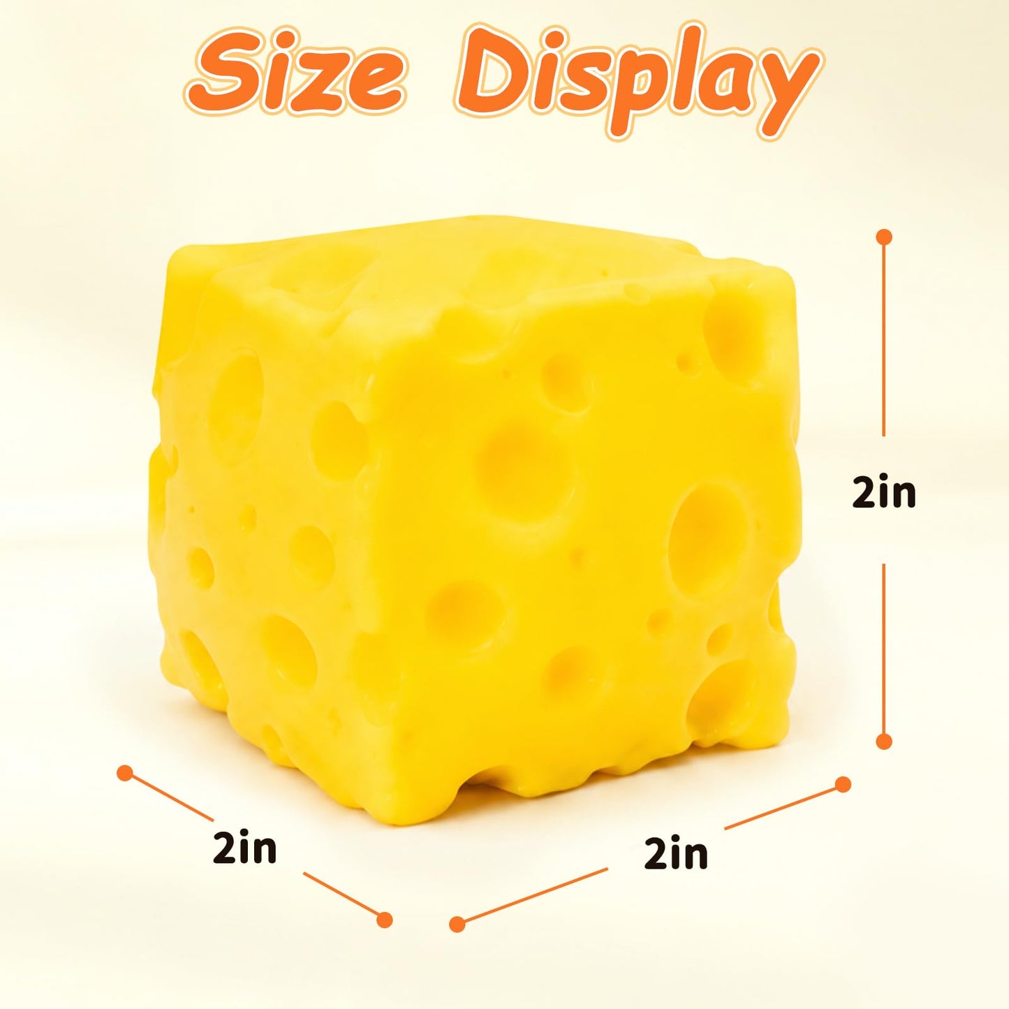 Cheese Squishy Slow Rising Squeeze Toy, Extra Soft Squishy Fidget Toy, Stress Relief Sensory Novelty Fidget Squishy Toy Gift for Kids and Adults