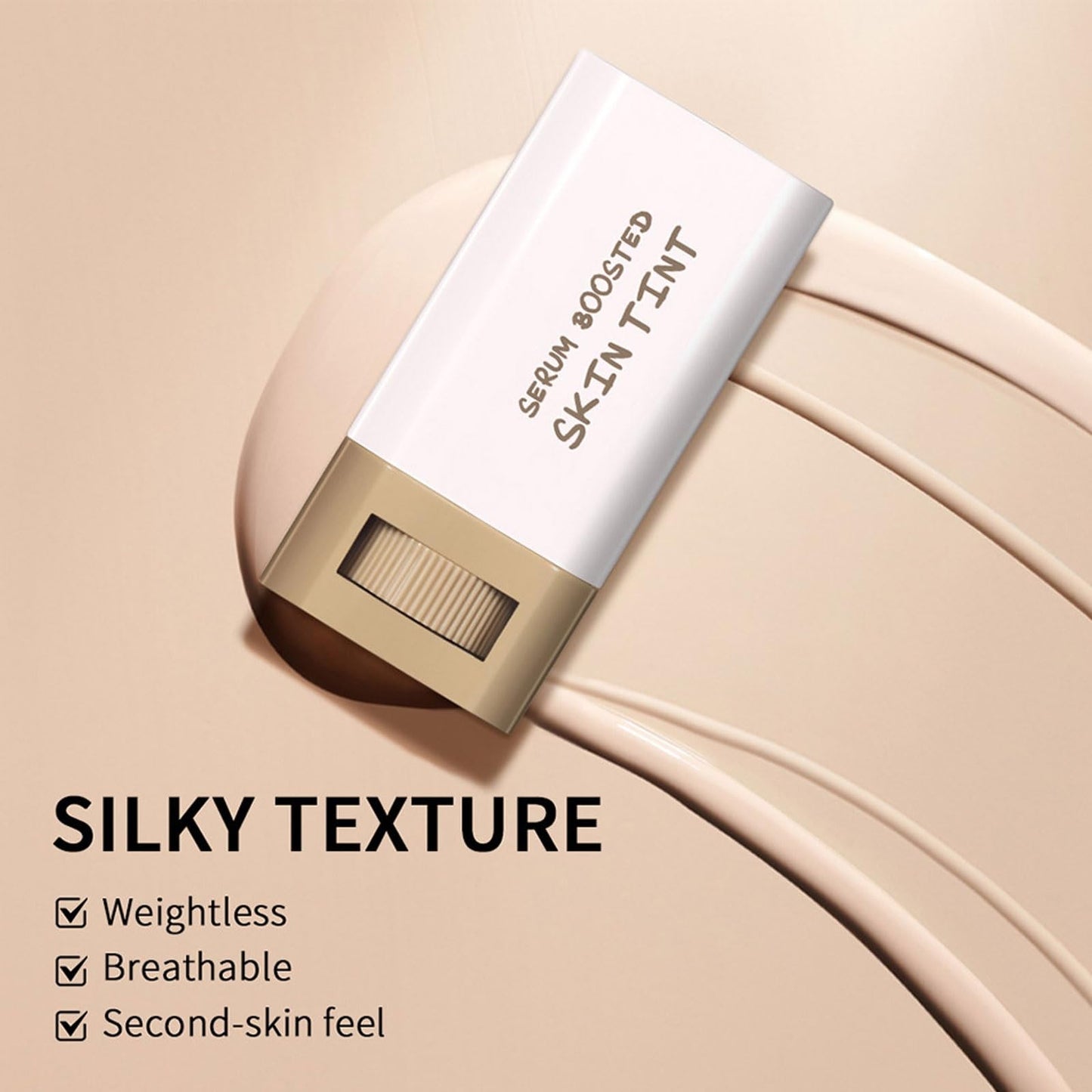 SWETIYOU Beauty Balm Serum Boosted Skin Tint, Foundation Makeup Stick Hydrating Tinted Moisturizer, Lightweight and Buildable Solid Tinted Hydrating Serum Foundation Contour Stick, Natural Finish(01#)