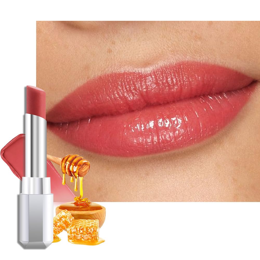 Mauve Plum Cherry Honey Lipstick - 2Pcs Moisturizing Tinted Lip Balm for Older Women | Hydrating Wine Burgundy Shine