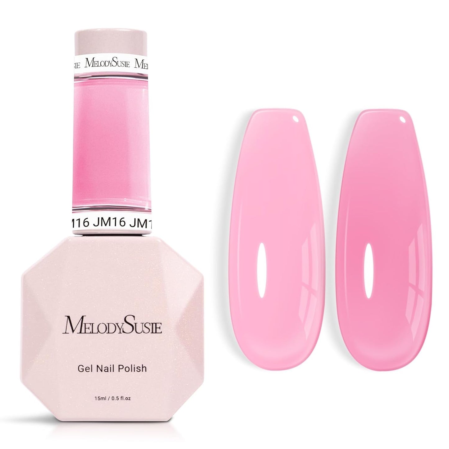 MelodySusie Nude Gel Nail Polish - Milky Pastel Color, 0.5 Fl. Oz | Soak Off UV LED for DIY Manicure