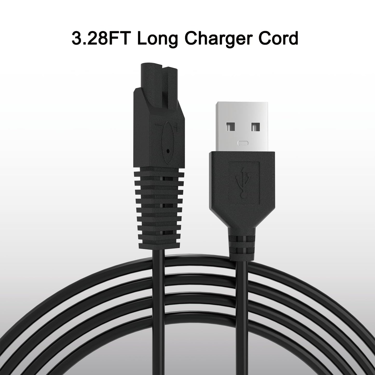 2Pcs USB Power Cord for Remington Smooth & Silky Electric Shaver WDF5030A, WDF4816NA, WDF4821US, WDF4825, Women’s Shaver & Trimmer Replacement Charging Cable, Black