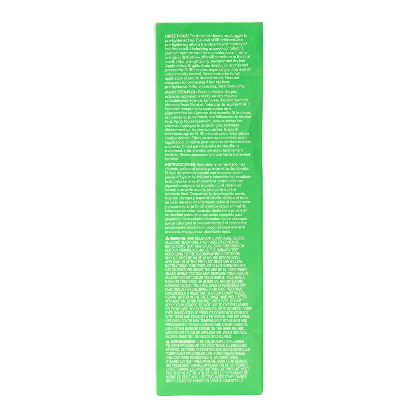 Brights Semi-Permanent Hair Color - Shamrock Green | Vibrant, Long-Lasting Formula