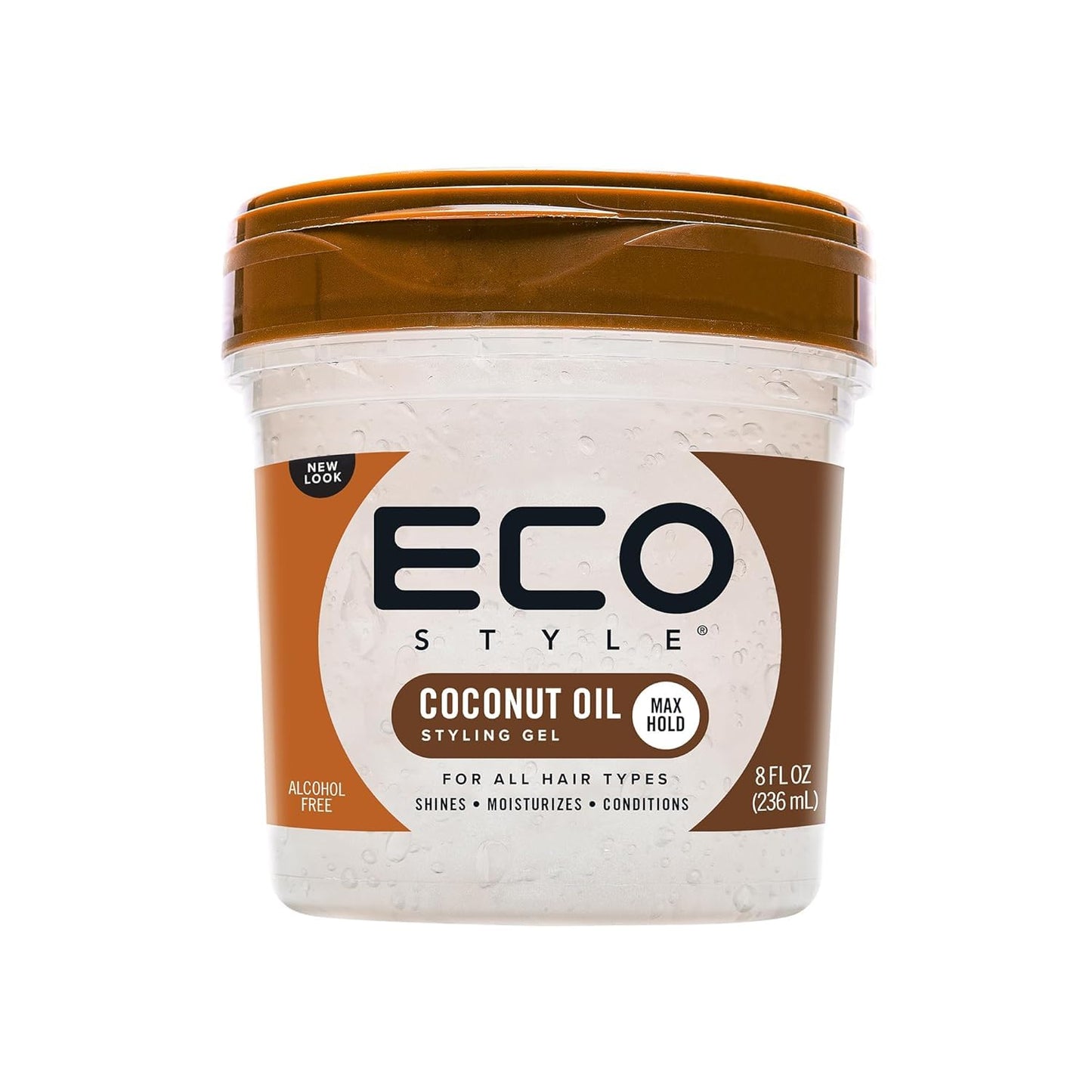 Coconut Oil Styling Gel - Weightless Hold & Moisturizing Shine for All Hair Types | 8 oz