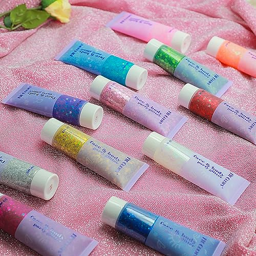 BestLand Holographic Body Glitter Gel - Color Changing Cosmetic Glitter
