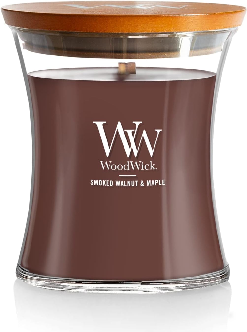 WoodWick Tonka & Almond Milk Candle - 9.7 oz Medium Hourglass with Crackling Wick | Perfect Gift for Men & Women