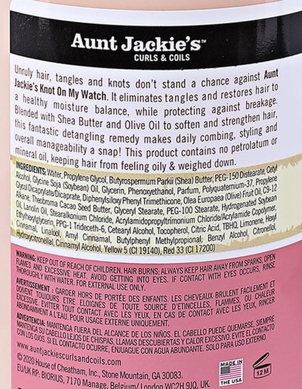 Aunt Jackie's Knot On My Watch Detangling Therapy - 16 oz for Natural Curls