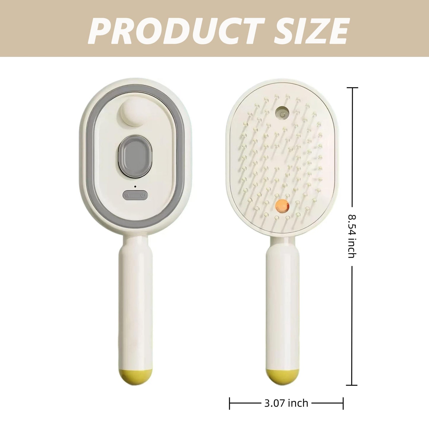 Electric Spray Air Cushion Massage Comb, 2026 Upgrade 2 in 1 Misting Detangling Brush Rechargeable Hair Straightener Steam Brush for Hair, Rechargeable Steam Hairs Straightener (White)