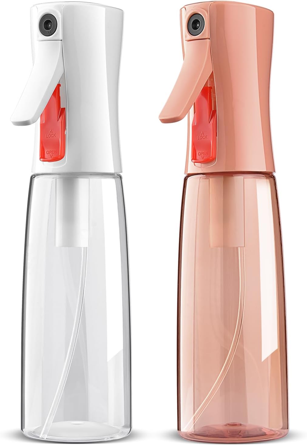 Continuous Spray Bottle for Hair - Fine Mist Water Mister | Recycled Misting Sprayer for Styling & Cleaning - 2 Pack 6.1 OZ
