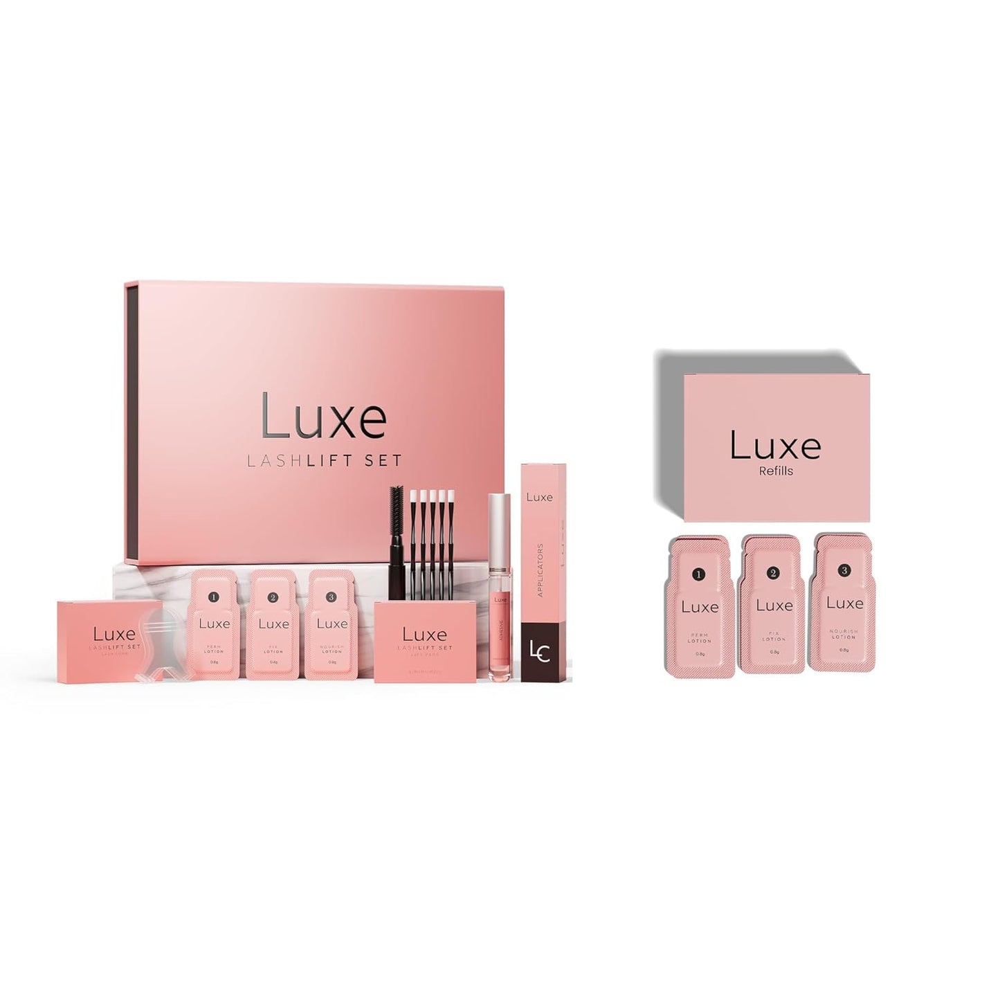 Eyelash Lift Kit - DIY Home Application for Long-Lasting Curled Lashes | 3 Complete Sets + 3 Refills