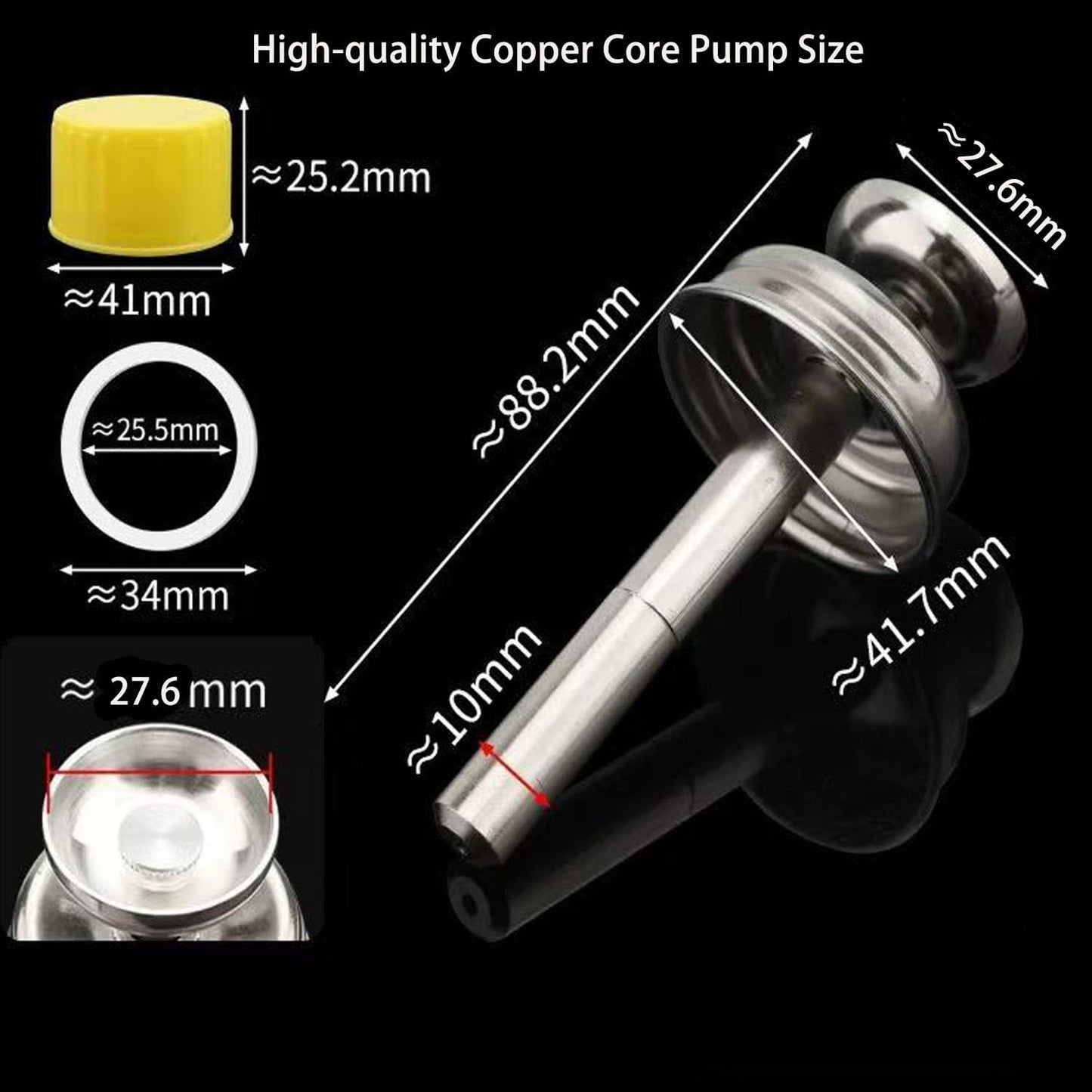 Glass Push Down Pump Dispenser Bottle - 5 Oz/150ml for Nail Polish Remover & Alcohol | Clear Glass Design
