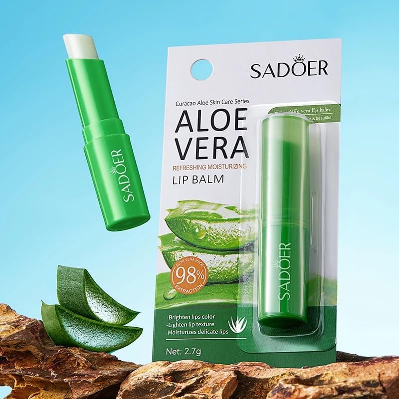 Sadoer 98% Aloe Vera Lip Balm - Hydrating & Moisturizing