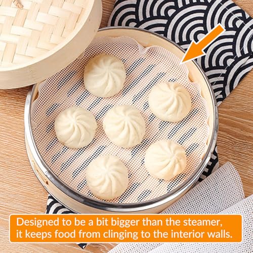 GUCUJI 13-Inch Silicone Steamer Liners - Non-Stick, Reusable Mats (4 Pcs)