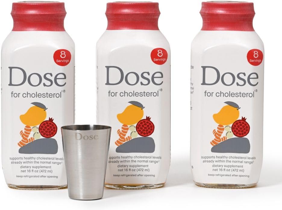 Cholesterol Supplements - Maintain Healthy Levels & Support Cardiovascular Health | Gluten-Free, Vegan, Zero Sugar, 16oz Bottle (3 Pack)