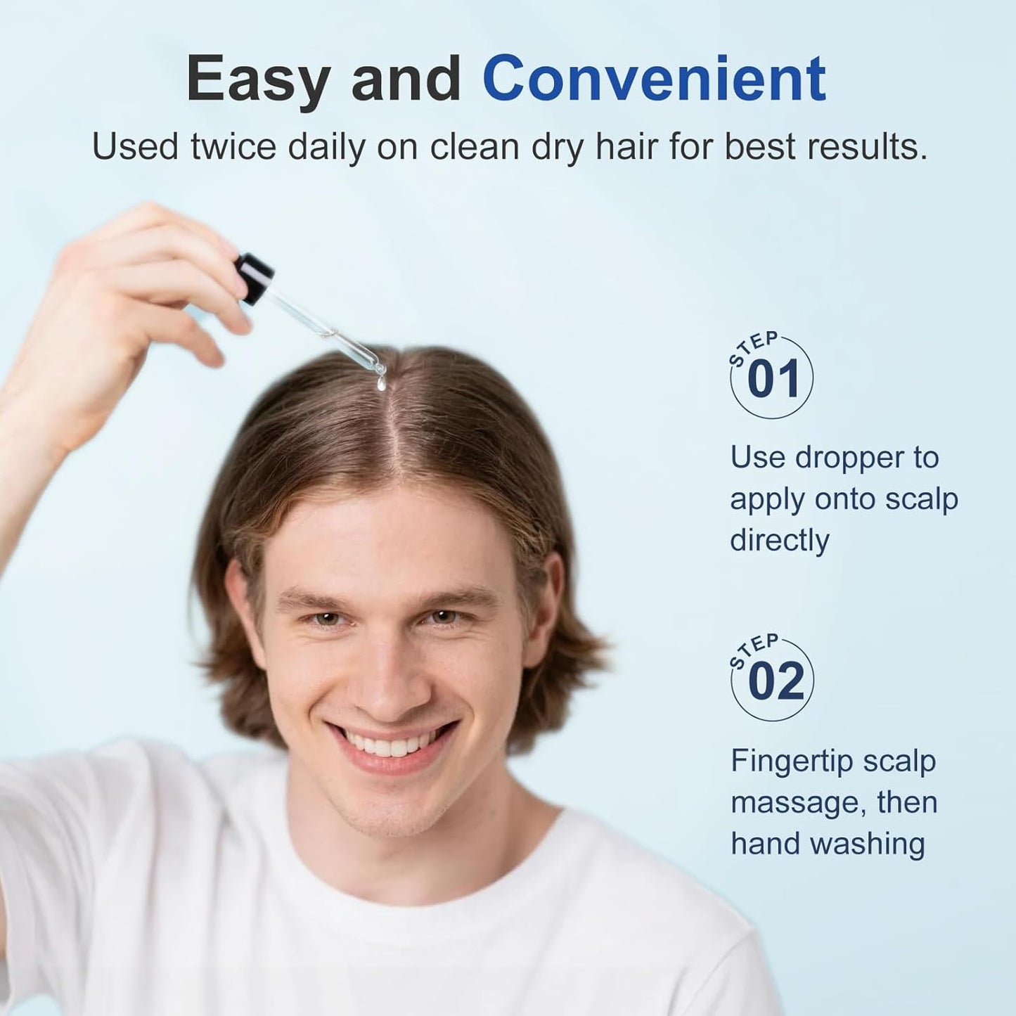 Minoxidil Hair & Beard Growth Treatment - 5% Solution with Biotin | 8 Pack, 8 Month Supply for Thicker, Fuller Hair