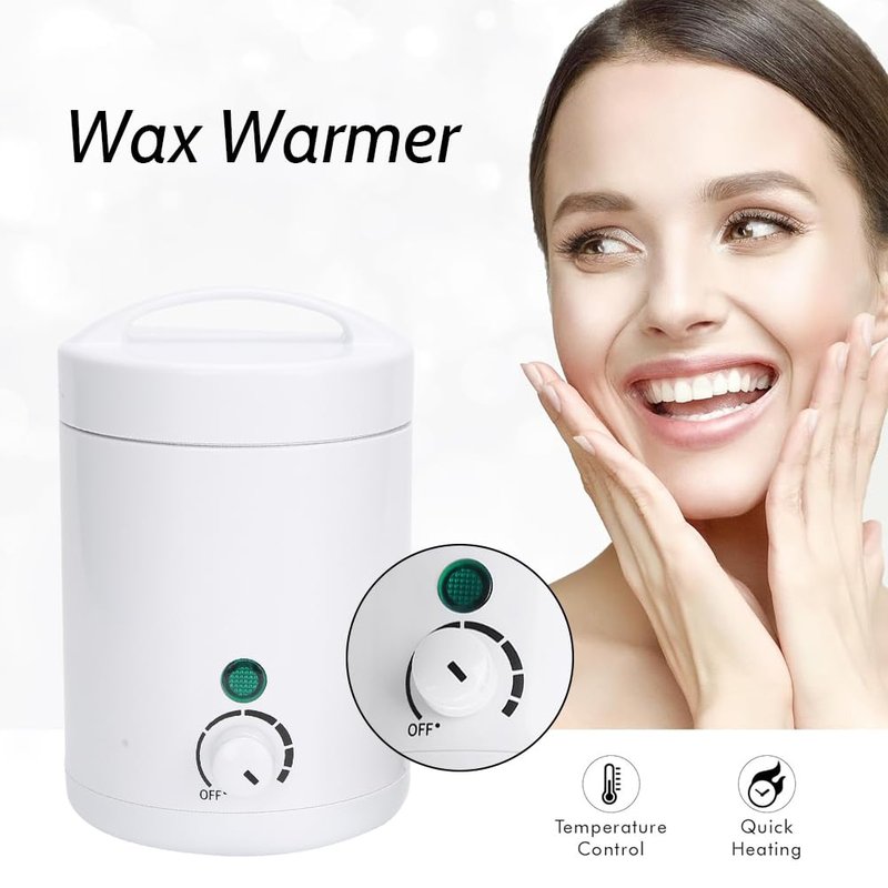 Sunicon Mini Hair Removal Wax Hot Machine, with 6 Gears Temperature Adjustment Mini Wax Heater, Multi Purpose Wax Machine, Hair Removal Paraffin Wax Machine for Men Women, Wax Warmer(US Plug)