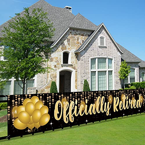 Officially Retired Banner - 9.8ft Party Decoration for Retirement