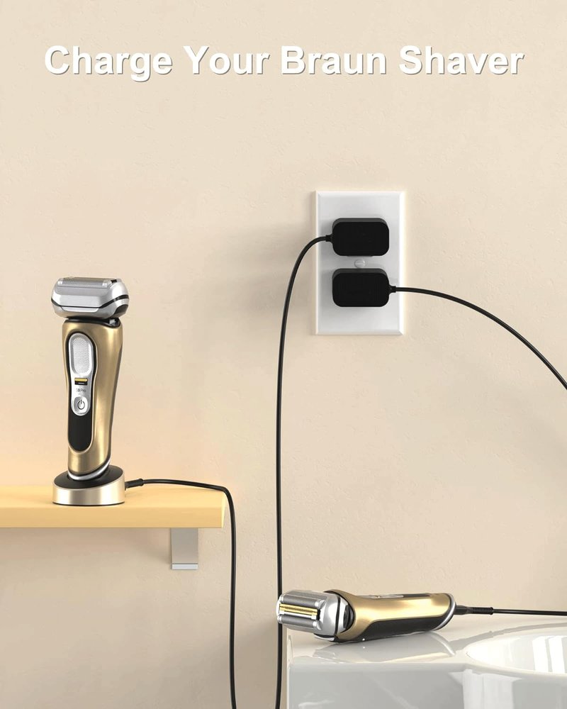 Shaver Charger compatible with Braun Shaver 9 8 7 6 5 3 1 XT5 Series for 9477cc 9465cc 8457cc 8417s 8330s 7085cc 7020s 790cc 6075cc 6072cc 6020s 5020 5018s 310s 3040 190s 130s.