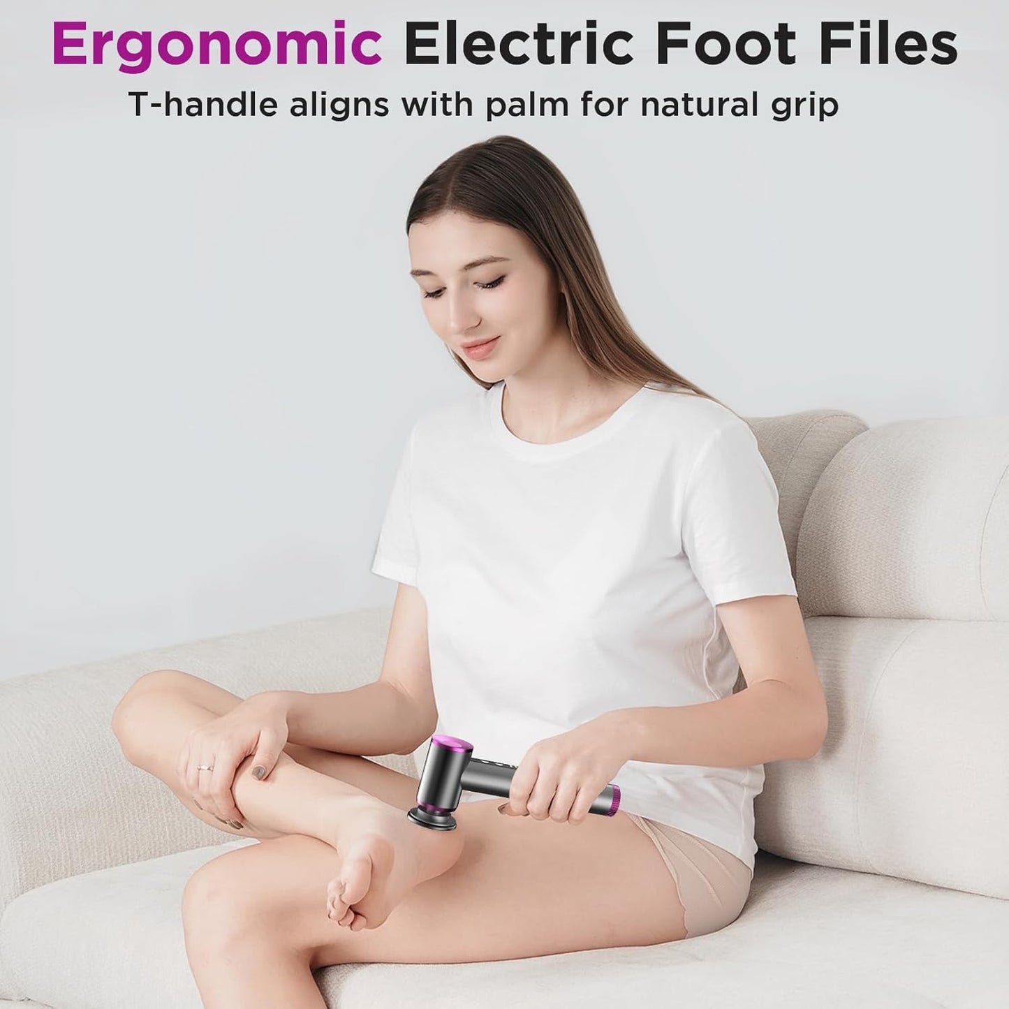 Electric Foot Callus Remover - Ergonomic Nano-Glass Head for Professional Home Pedicure | Reusable Foot File Tool
