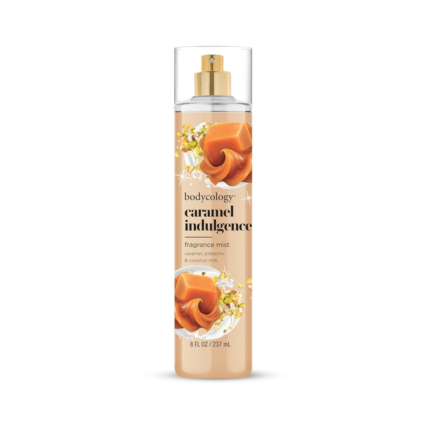 Bodycology Caramel Indulgence Body Mist - Long-Lasting Fragrance, 8 Fl Oz