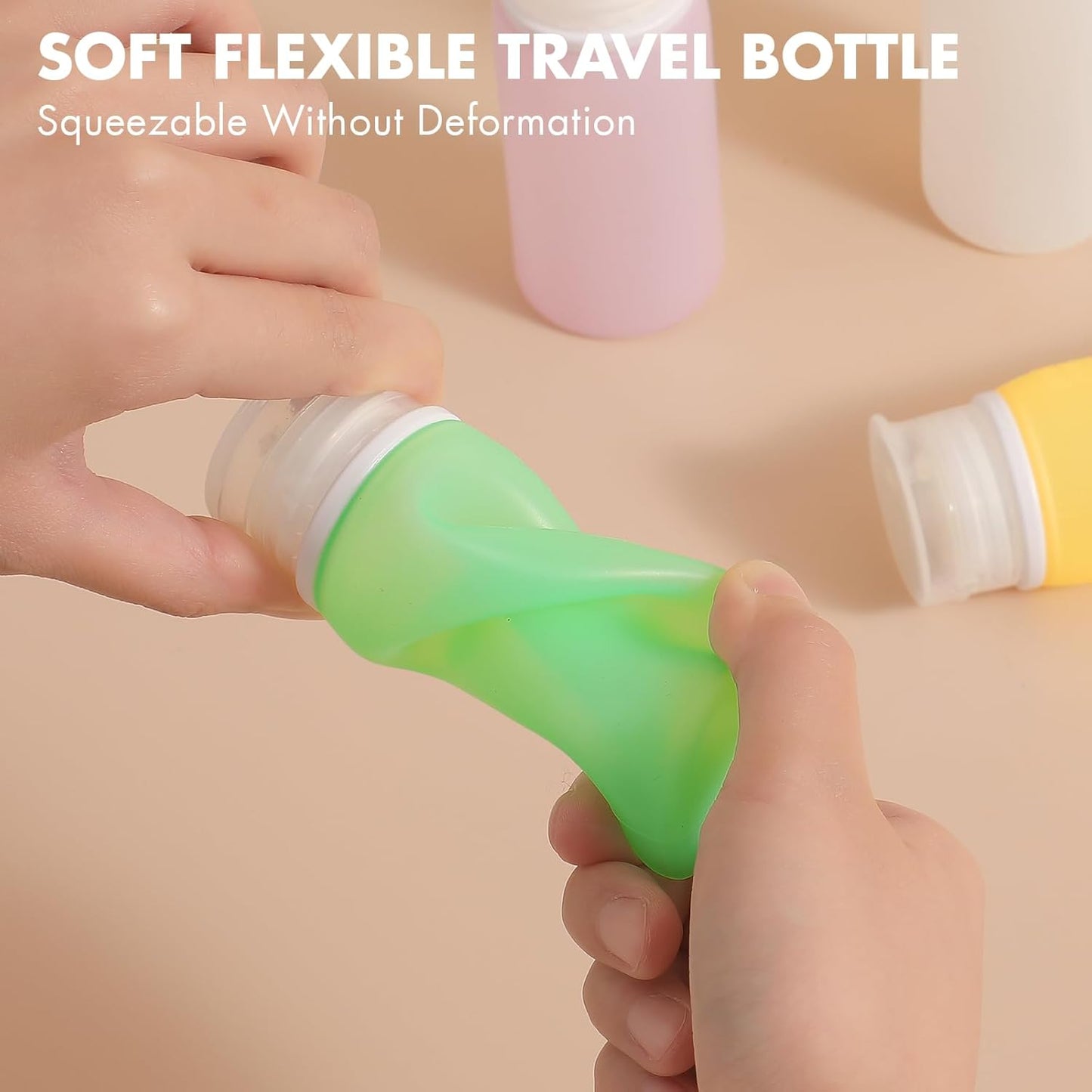 Leak Proof Silicone Travel Bottles Set - 21 Pack TSA Approved Toiletry Containers | BPA Free, Travel Size Accessories