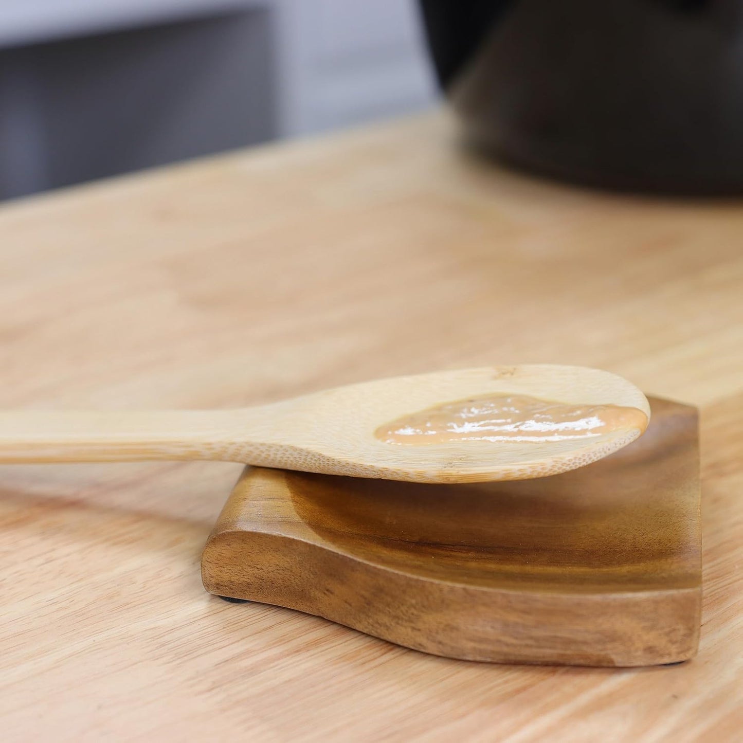 Wooden Spoon Rest - Kitchen Utensil Holder for Spatulas & Cooking Tools | 5.08 x 3.86 Inches