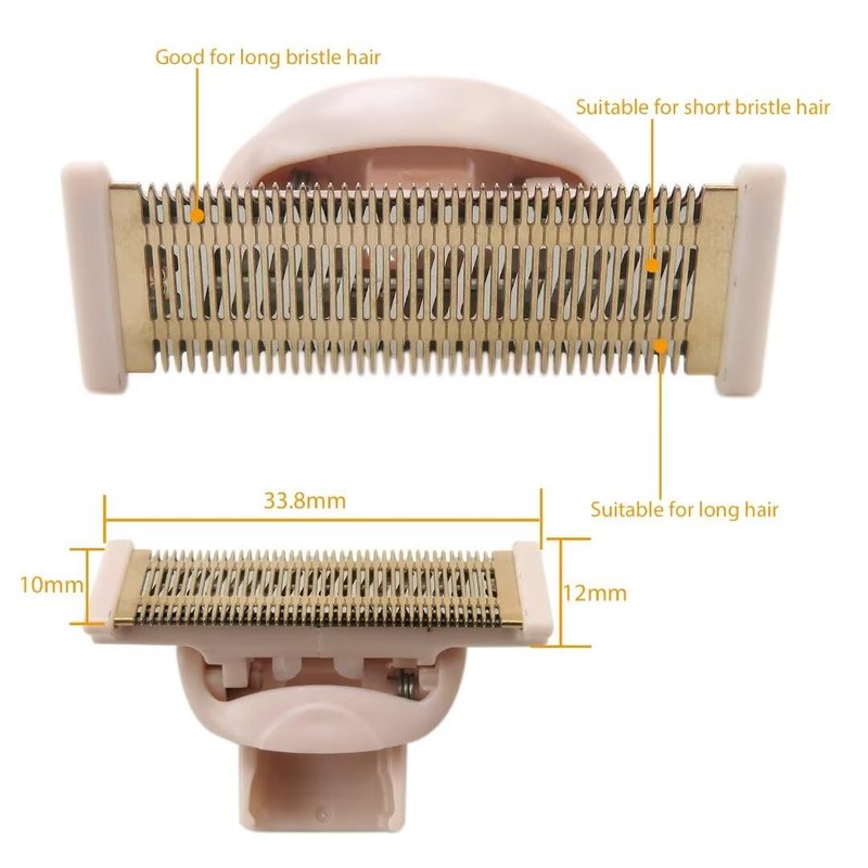2Pcs Razor Replacement Heads Compatible for Flawless Nu Razor, Rose Gold Plated Body Hair Remover Replacement Head with Covers Compatible for Finishing Touch Razor for Women by YTXXDEUS