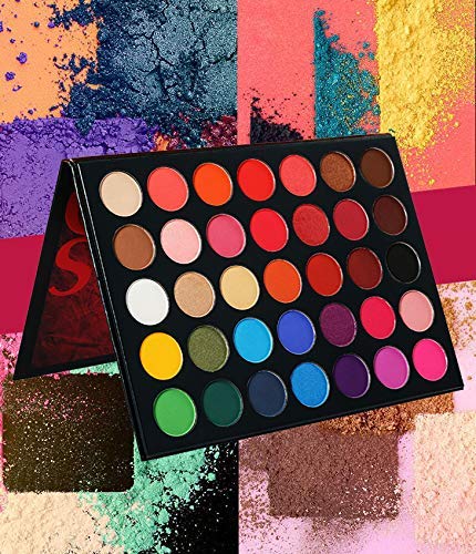 BestLand 35-Color Eyeshadow Palette for Halloween & Creative Makeup
