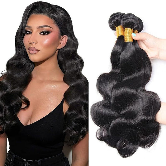 Body Wave Bundles Body Wave Bundles Human Hair Color 1B Human Hair Bundle Natural Black Bundle Double Weft 12 14 16 Inch 150g