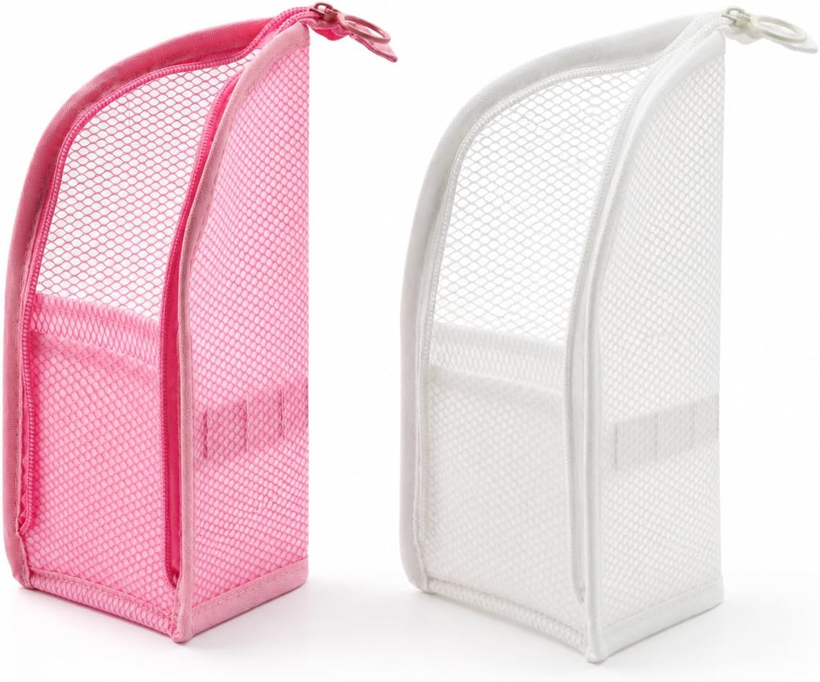 Portable Travel Toiletry Bag - 2 Pcs EVA Mesh Organizer with Waterproof Zipper | Lightweight & Dust-Free