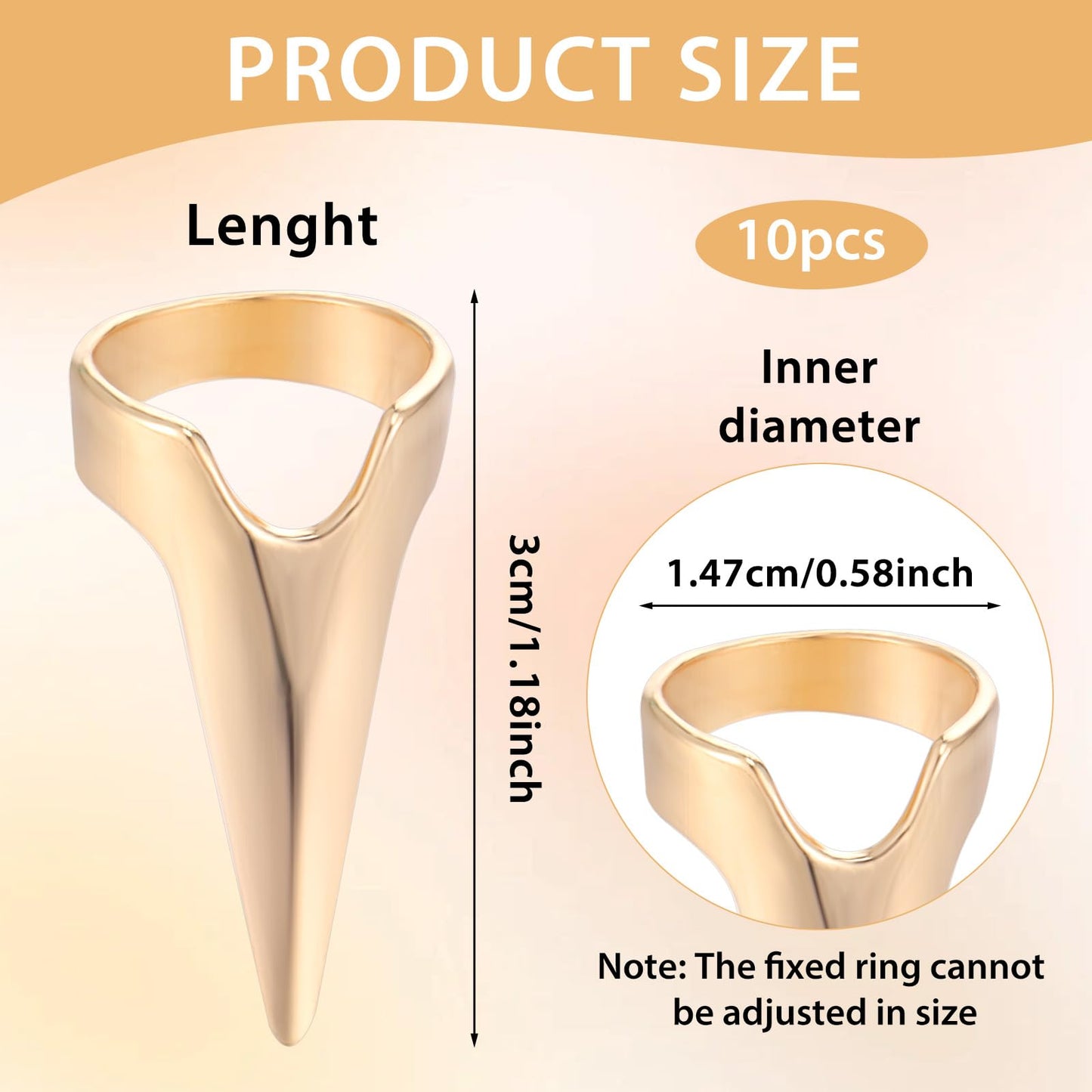 SULIKJHUI 10 Pcs Finger Sectioning Tool for Hair, Stainless Steel Stitch Braid Tool for Braiding Curling Extension, Hair Parting Rings (Gold & Silver)